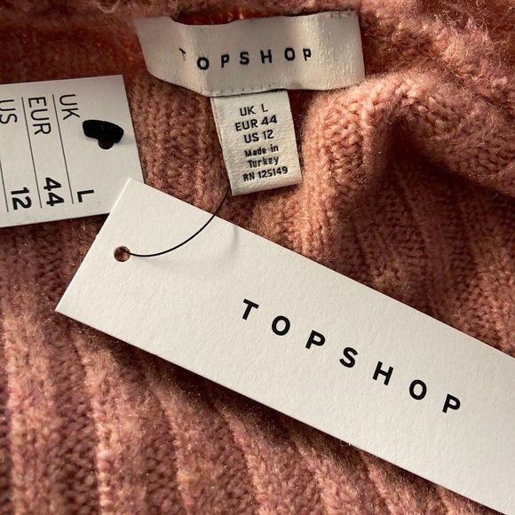 $68 Top Shop Cardigan Pink Oversized Pockets XS - Picture 2 of 4